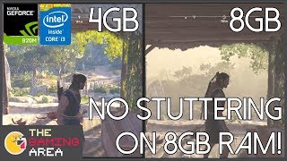 4GB vs 8GB RAM Comparison On Low End PC  AC Odyssey [upl. by Grannias]