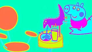 Peppa Pig Cleans Dinosaur Teeth  Peppa Pig Video Effects RobotReverseHoror And Other Effects [upl. by Flore273]