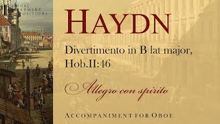 Haydn  Divertimento No1 in B flat major HobII46  1st movement accompaniment for oboe [upl. by Major592]