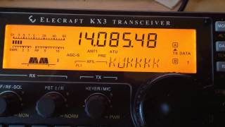 Elecraft KX3  14085 Mhz  20 Meter  RTTY TEST  18082012  1953 UTC [upl. by Kinchen]