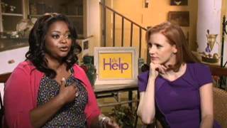 Octavia Spencer amp Jessica Chastain  The Help Interview [upl. by Ahterahs]