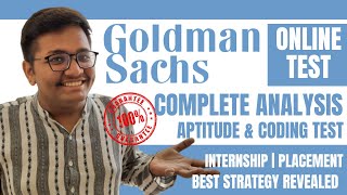 Goldman Sachs Online Test for Summer Analyst and FTE  How to prepare  Aptitude and Coding 🔥 [upl. by Meldon]