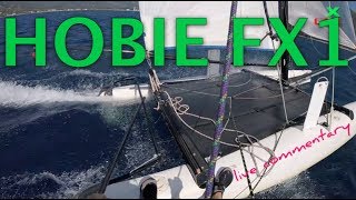 FX1 Single Handed Catamaran Technique  onboard live commentary [upl. by Gottuard]