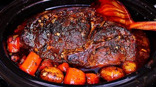 Slow Cooker Sunday Pork Roast Recipe  How to make pork pot roast [upl. by Nayt]