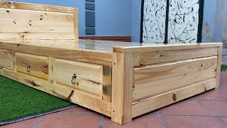 Creative Design – How To Build A Storage Bed with Drawers [upl. by Adaran]