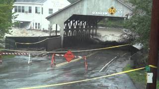 Quechee covered bridge flood [upl. by Neiviv]