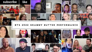 BTS 2022 Grammy Butter Performance  Reaction Mashup  VVZA [upl. by Nilcaj321]