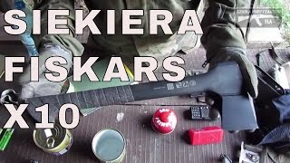 Siekiera FISKARS X10 [upl. by Haraj]