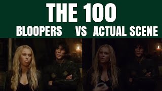 the 100  bloopers vs actual scene [upl. by Ivon621]