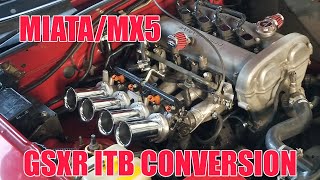 MIATAMX5 GSXR ITB Conversion [upl. by Agon434]