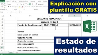 Estado de resultados PASO a PASO en EXCEL con plantilla GRATIS [upl. by Amin]