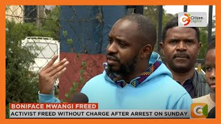 Activist Boniface Mwangi freed without charge after arrest on Sunday [upl. by Eelnodnarb]