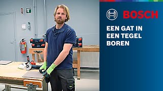 Hoe dan Een gat in een tegel boren met de Bosch Professional Dry Speed diamantboren [upl. by Diehl]