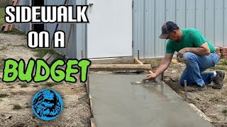 How to Pour Your Own Sidewalk As Cheap as Possible [upl. by Einnaffit]