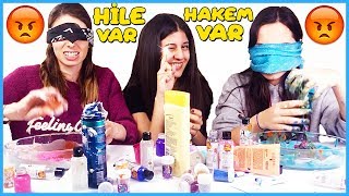 Slime Şakası Gözü Kapalı Slaym Challenge Çöplük Slime Dila Kent [upl. by Arikihs]