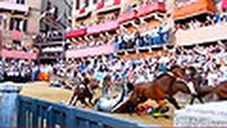 Palio  Horse Race Disaster  Siena Italy 2014 [upl. by Anner]