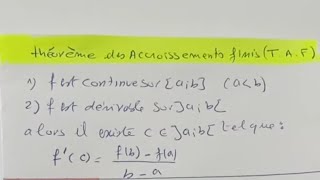 Théorème des accroissements finis Exercice [upl. by Alauqahs]