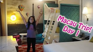 Parisian Macao Hotel Room Tour  Macau Trip Day 1  MizReeneyampCaelyn Ep149 [upl. by Jochbed468]