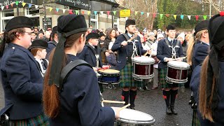 Rose of Allendale played by Vale of Atholl Pipe Band during Pitlochry New Year 2024 Street Party [upl. by Hussar]