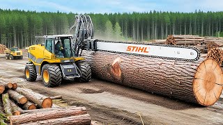 Extreme Dangerous Fastest Big Chainsaw Cutting Tree Machines  Monster Stump Removal Excavator 12 [upl. by Keverian724]