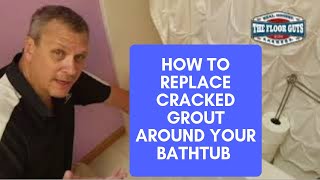 How to Fix Cracked Grout Around a Bathtub Its Simple [upl. by Derwon98]