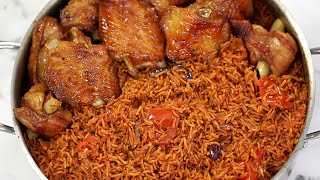 How To Cook Perfect Party Jollof Rice  Tips for Smoky Nigerian Party Jollof Rice [upl. by Sulecram775]