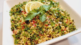 recette du taboulé libanaislebanese tabbouleh recipereceta de tabulé libanés [upl. by Noynek]