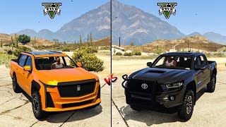 GTA 5 Albany Cavalcade FXT Vs GTA 5 Toyota Tacoma  Which Is Best [upl. by Alyl]