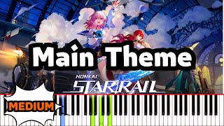 Main Theme  Honkai  Star Rail  Piano Tutorial  Synthesia [upl. by Ativ]