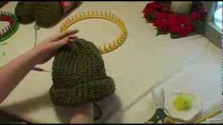 Knitting an Adult Hat on Round Loom  Start to Finish [upl. by Melantha795]