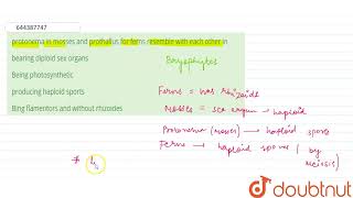 protonema in mosses and prothallus for ferns resemble with each other in  12  TEST 6  BIOLOG [upl. by Igor278]