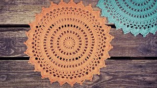 Crochet Decorative Doily Placemat Tutorial Easy For Beginners [upl. by Onitrof596]