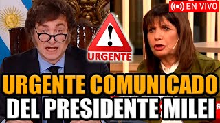 🔴URGENTE COMUNICADO DE MILEI ¡BULLRICH EN VIVO ROMPE EL SILENCIO  FRAN FIJAP [upl. by Melmon740]