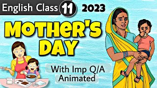 Mothers Day Class 11  Snapshots  Animated Video in Hindi  Mothers Day by JB Priestly [upl. by Inttirb]