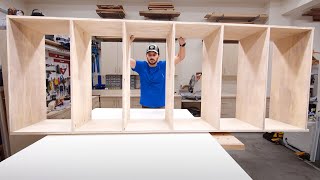 How to Build Custom Bookcases with BuiltIn Desk [upl. by Treblig]