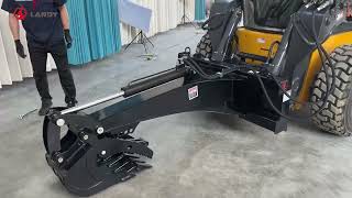 Skid Steer Backhoe Digger Bucket Attachment with 15quot Bucket Universal Mount Plate [upl. by Leuqer523]