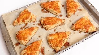 Cheddar Bacon Scones Recipe  Laura Vitale  Laura in the Kitchen Episode 767 [upl. by Angelica]