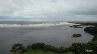 Rain and Floods Lake Mallacoota 3 April 2022 by drone [upl. by Enimrej]