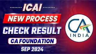 Live Demo How to Check CA Foundation Result  CA Foundation Result Sep 24  ICAI Result  Result [upl. by Sedda]