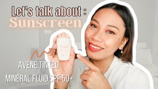 Lets talk about Sunscreen  Avene tinted mineral Fluid spf50MichMiranda [upl. by Fen14]