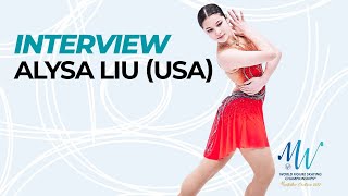 Interview Alysa Liu USA  Montpellier 2022  WorldFigure [upl. by Einafpets]