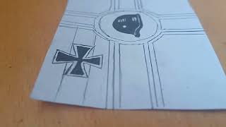 Drawing the flag of Stahlhelm Steel Helmet🇩🇪🖤🤍❤️ [upl. by Ledif86]