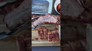 Making bbq baby back ribs on the Traeger Ranger bbq food cooking ribs grilling traeger [upl. by Avlem]