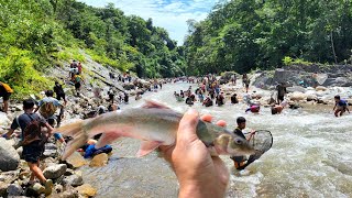 Mega Community Fishing Festival At Yammeng River Of Upper Siang District  AP [upl. by Vasos]