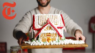 Pastry Chef Decorates a Storebought Gingerbread House Kit  NYT Cooking [upl. by Nolyk]