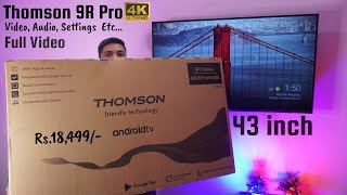 Thomson 9R Pro 43 inch 4k 😍  Model 43PATH4545BL  Rs18000  Thomson 43 inch 4k TV 43PATH4545BL [upl. by Ydnyl]