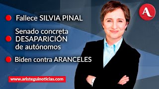 AristeguiEnVivo Fallece Silvia Pinal Senado concreta desaparición de autónomos  291124 [upl. by Fayth]