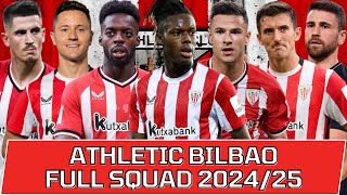 ATHLETIC BILBAO FULL SQUAD SEASON 202425  Athletic Bilbao Official Squad [upl. by Harimas756]