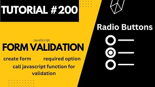 Form Validation Radio Buttons  Web Development Tutorial 200 [upl. by Oneg]