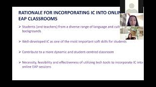 Fostering Intercultural Competence in Online EAP Classrooms  Liqun Pan and colleagues [upl. by Boyse]